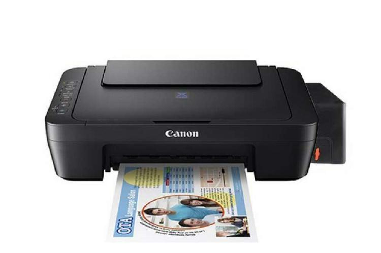 Impresora Canon E471: Multifuncion impresora-copiadora-escaner, Wifi usb, Bandeja posterior 50 hojas, 8 paginas/minuto Monocromo, 4 paginas/minuto Color, Ecotank DYE