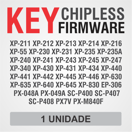 Llave Chip virtual firmware chipless lave Chip virtual firmware chipless XP-211, XP-212, XP-213, XP-214, XP-216, PX-046A XP-55, EP-306 XP-230, XP-231, PX-048A XP-235, XP-235A XP-240, XP-241, PX-049A XP-243, XP-245, XP-247 XP-255, XP-257 XP-340 XP-342, XP-343, XP-345 XP-352, XP-355 XP-430, XP-431, XP-434 XP-440, XP-441, XP-446 XP-442, XP-445 XP-452, XP-455 XP-630, XP-635 XP-640, XP-645 XP-830 WF-2630, WF-2631 WF-2650, WF-2651 WF-2750, WF-2751 WF-2760, WF-2761 WF-2860 WF-3720, WF-3721, WF-3723, WF-3725, WF-3733, PX-M680F WF-4630 WF-4720, WF-4730, WF-4734 WF-4020 WF-5620, WF-5621, PX-M840F P400, P405, P407, P408, PX7V220, WF2830, WF2850