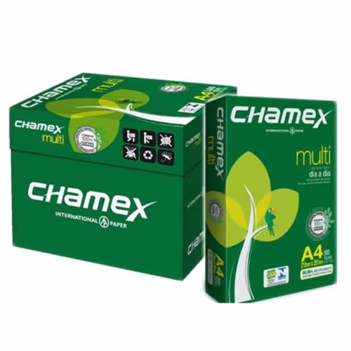 Resma Papel Bond CHAMEX A4/500 Hojas, 75 gramos, Ultra blanco
