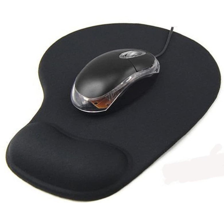 Mouse Pad KlipX, con Almohadilla Gelicable, Ergonomico, Suave, Lavable, color negro