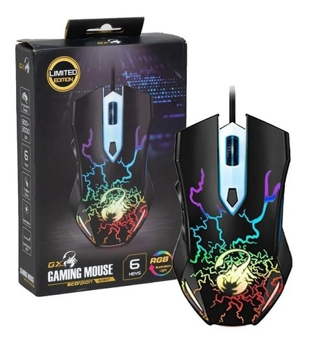 Mouse Gamer Genius GX Scorpion Spear,  Usb,  Luces Rgb,  6 Botones