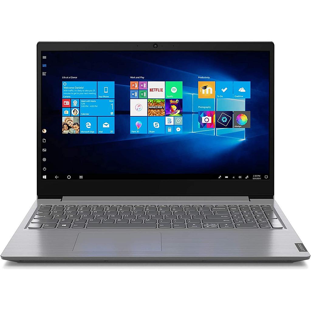 Laptop LENOVO V15 Intel Celeron N4020, Ram 8Gb, Disco solido SSD 256, Pantalla 15.6&quot;  (1920x1080) FHD, Web cam incorporada,  Teclado Español, Color Gris obscuro, Nuevo, garantia 1 año