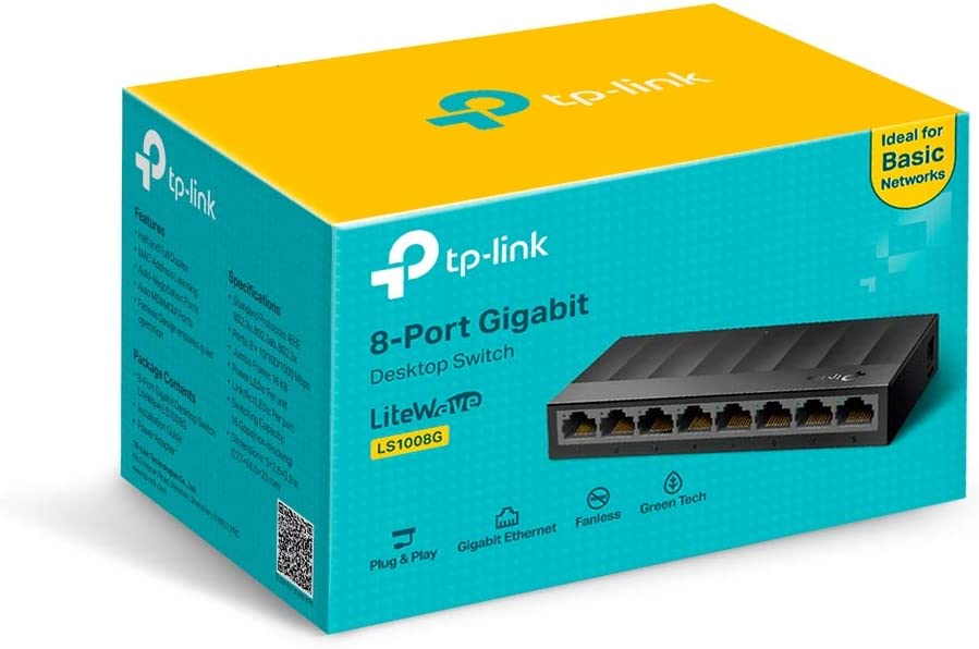 Switch TP-LINK LS1008G 8 Puertos Gigabit Ethernet, Cubierta plastica, Plug and Play