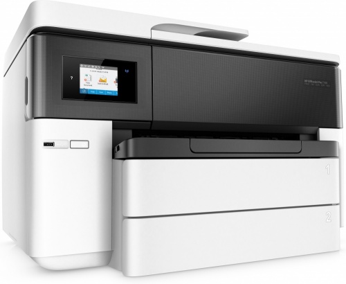 Impresora HP Multifunción OfficeJet Pro 7740 gran formato imprime, copia, escanea en A3, fax Adf automatico a doble cara Wifi color 35 ppm negro y 20 ppm color ecotank tinta pigmentada sin chip
