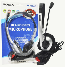 Audifono con Microfono SONIA 900M, 3.5mm, para Pc, Laptop, ideal Videollamada