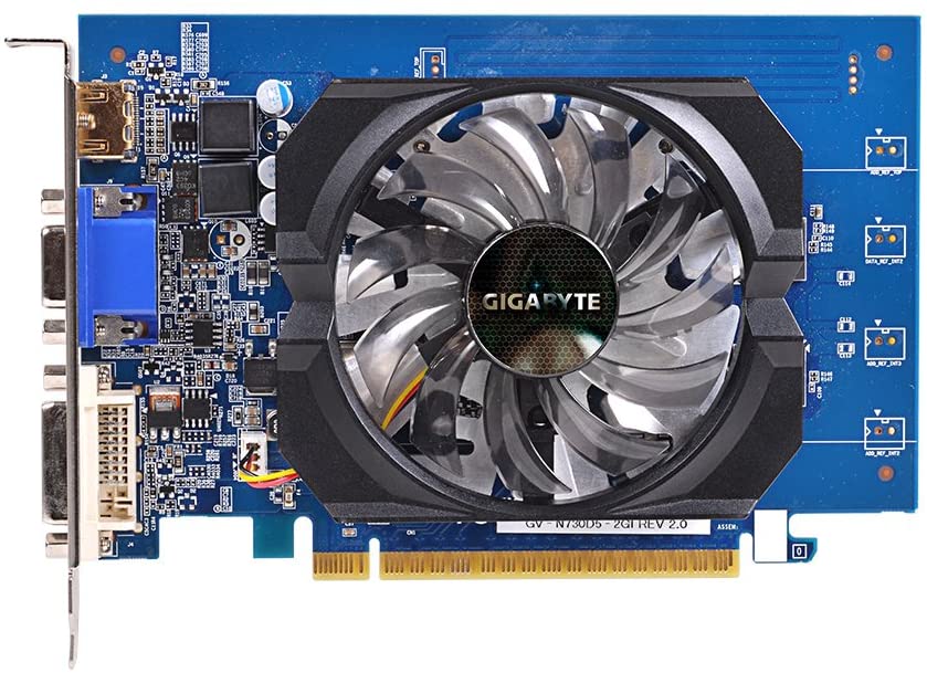 Tarjeta de Video Gigabyte GVN730D5 2GI REV2.0 NVIDIA GeForce GT 730 2GB Tarjeta Grafica,  Activo, ATX, NVIDIA, GDDR5, PCI Express 2.0, color negro, Nuevo, Sellado, garantia 1 año