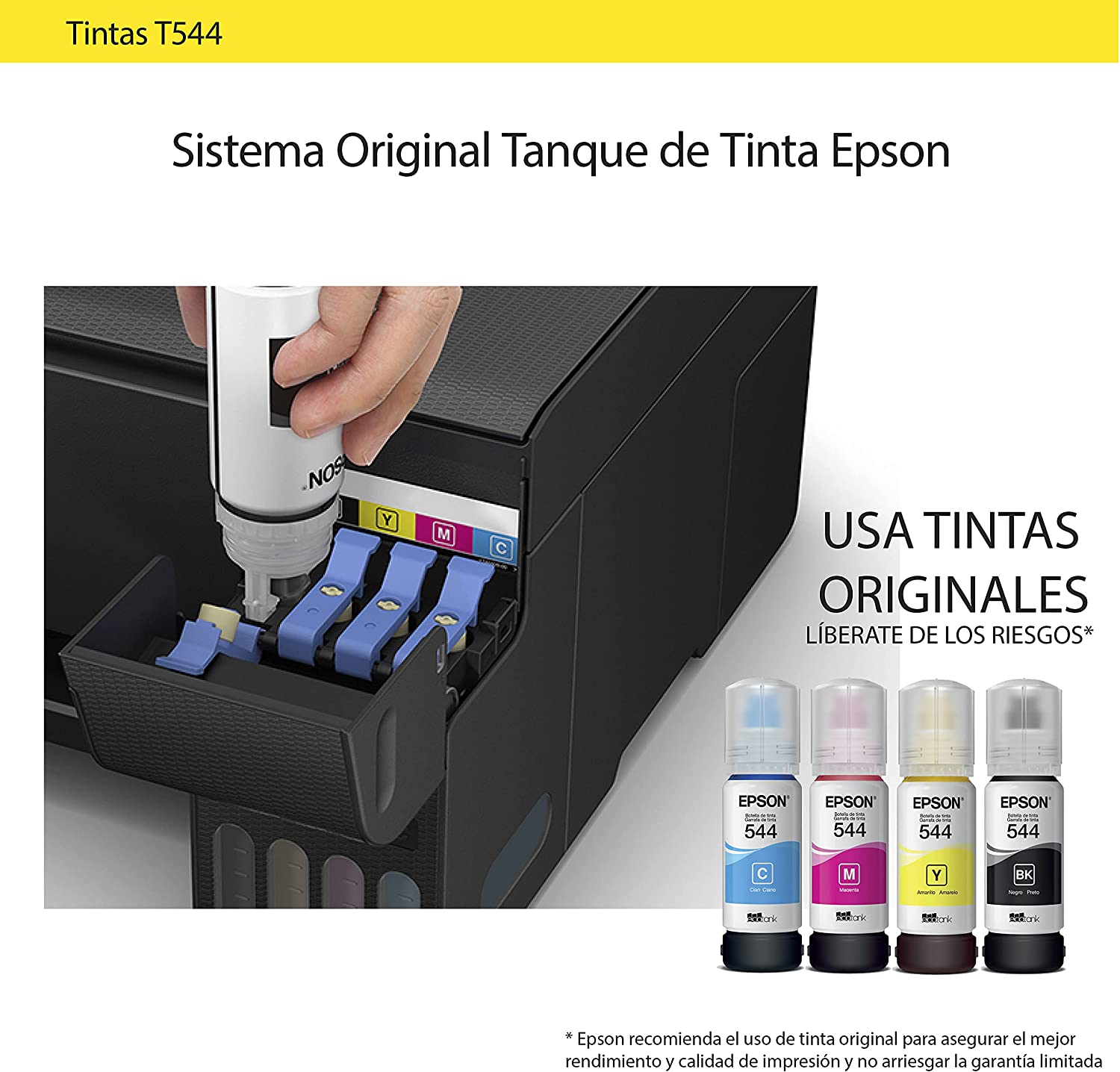 Tinta Original Epson T544120 Black, Sellado