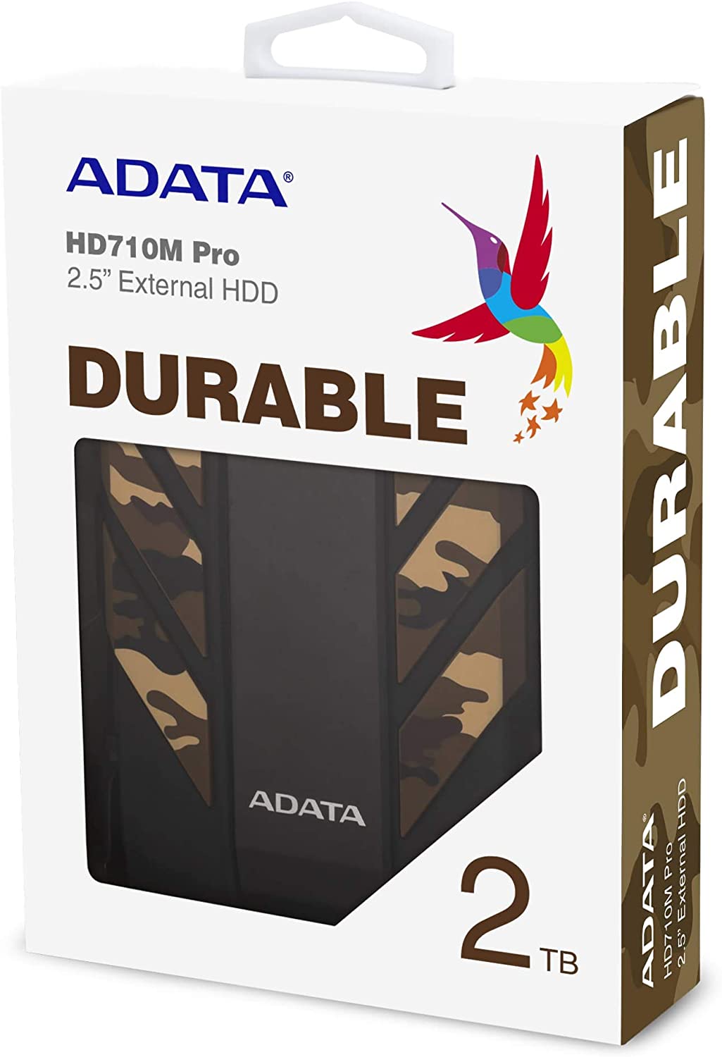Disco duro EXTERNO ADATA 2.5" HD710PRO, 2Tb, 3.1, Usb, Anti golpes, Anti agua,  Camuflaje, Nuevo