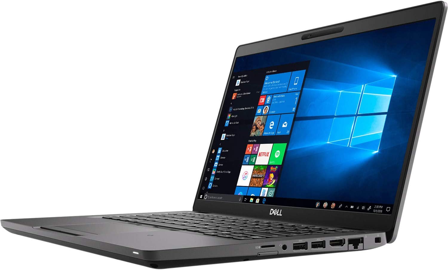 Laptop Dell 5400 Core i5-8365U Quad Core 1.60GHz hasta 3.9Ghz, 8th Gen, Ram 16Gb,  Disco SSD 512Gb M.2, Display 14"  Full HD, Webcam HD, No DVDWr, Windows 10 Pro 64-bit, Renovada, color Negro Onix