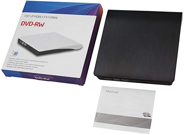 Dvd Writer Externo, 3.0, portátil de CD, DVD + RW Drive DVD para laptop, CD ROM, quemador compatible con laptop, PC, Windows Linux OS, Apple Mac Negro