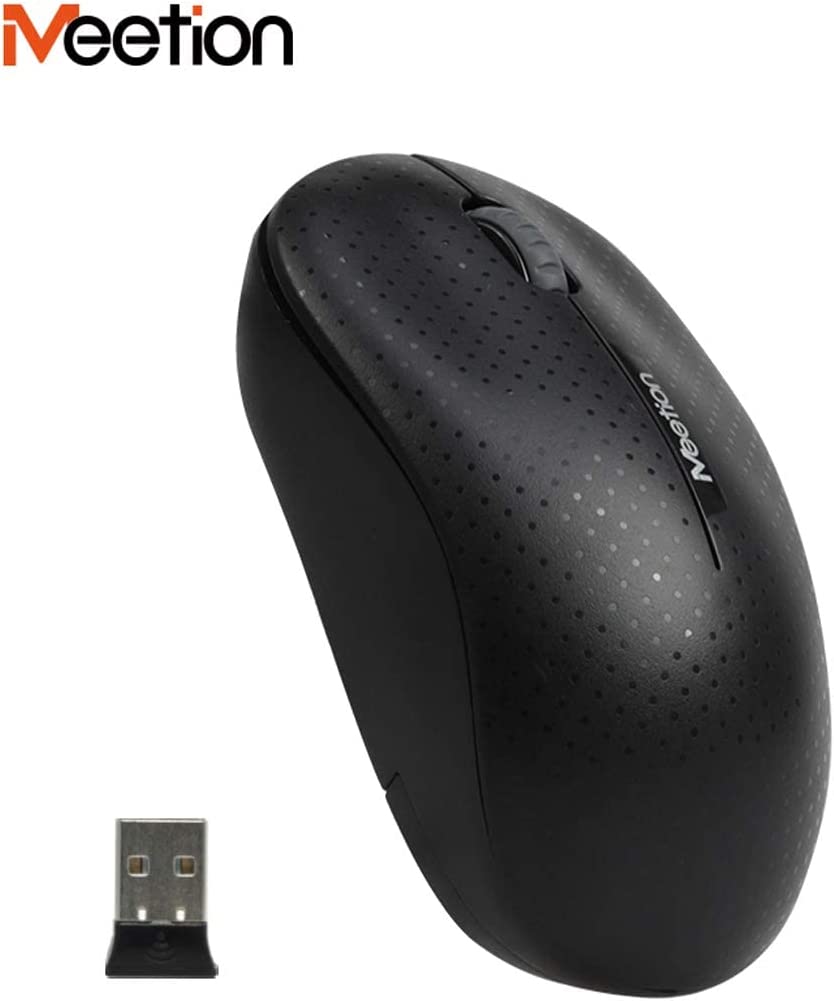 Mouse Inalambrico MeeTion MT R545, ergonomico, black