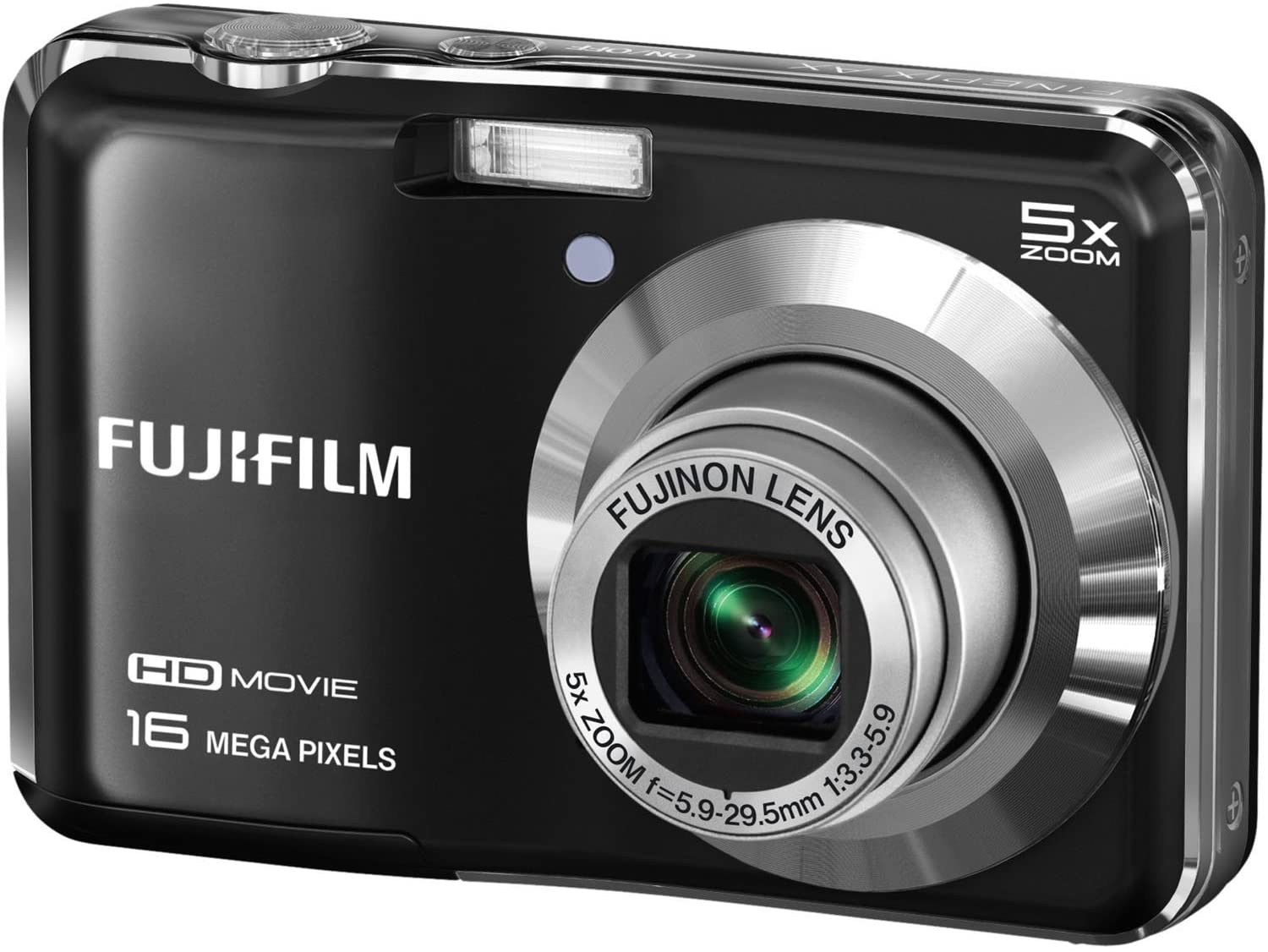 Camara Fotografica Fujifilm Finepix  AX655 16Megapixeles con 5 x Zoom óptico, HD 720p de vídeo Recordin G, 2.7 pulgadas pantalla LCD (certificado restaurado) Black