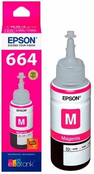 Tinta Original Epson T664 Magenta L210 L220 L355 L365 L555 L565