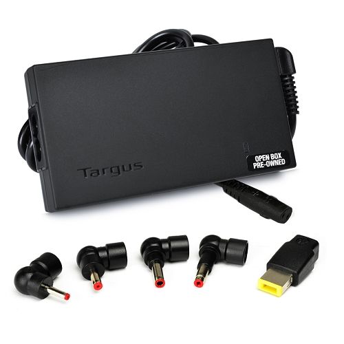 Cargador Laptop Universal TARGUS 65W APA792, Ultra Slim, 5 puntas intercambiables, para Acer, Asus, HP, Lenovo, Samsung y mas