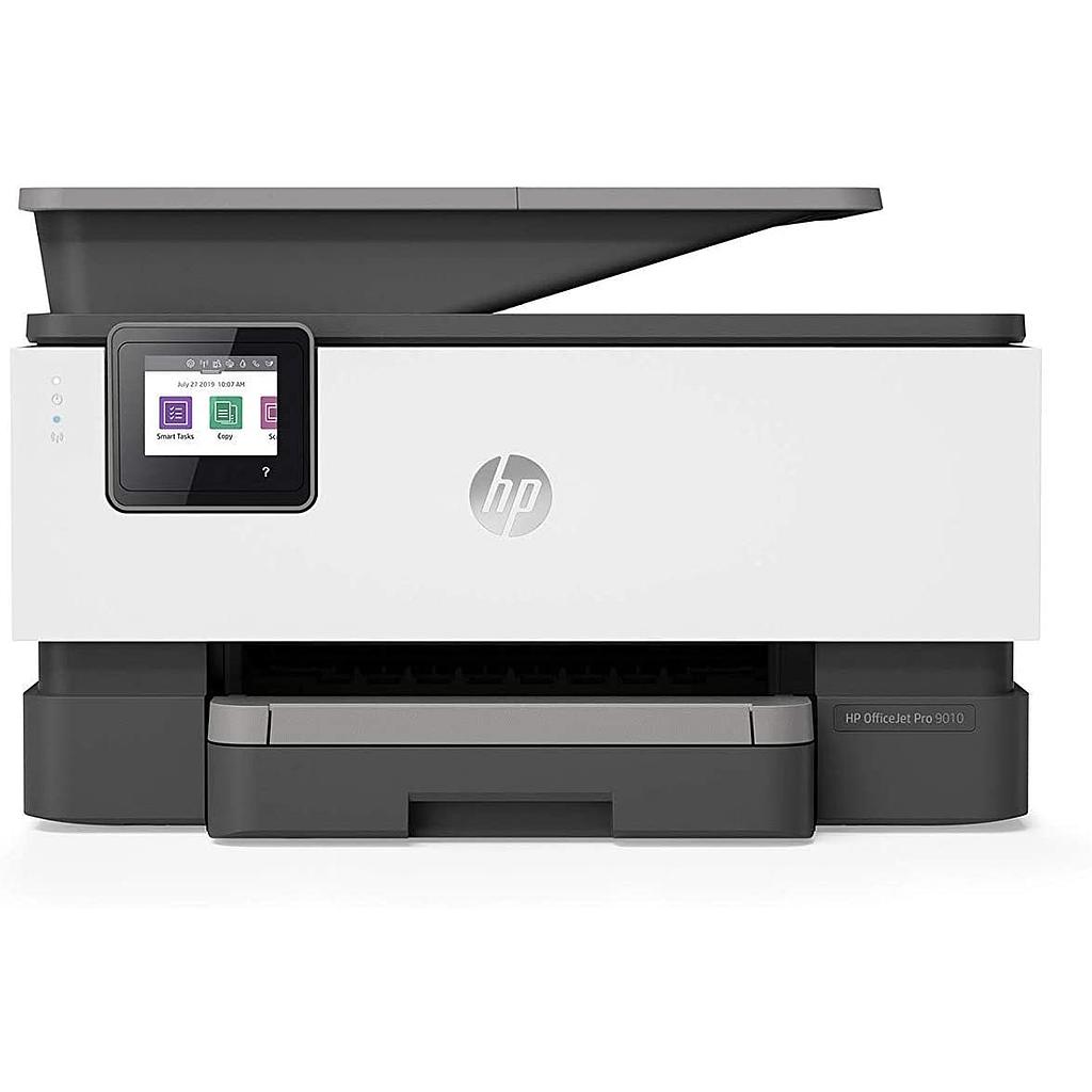 Impresora HP Multifuncion Officejet Pro 9010 imprime, copia, escanea, fax Pantalla tactil a color, duplex en ADF e impresion, 22 ppm negro y 18 ppm en color Usb-Wifi-Ethernet Reformada para que trabaje sin chip