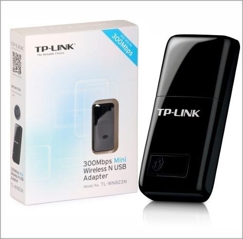 Adaptador Wireless  TP-LINK WN823N, Mini Usb, 2.4GHz, 300Mbps, Nuevo, Sellado, garantia 1 año