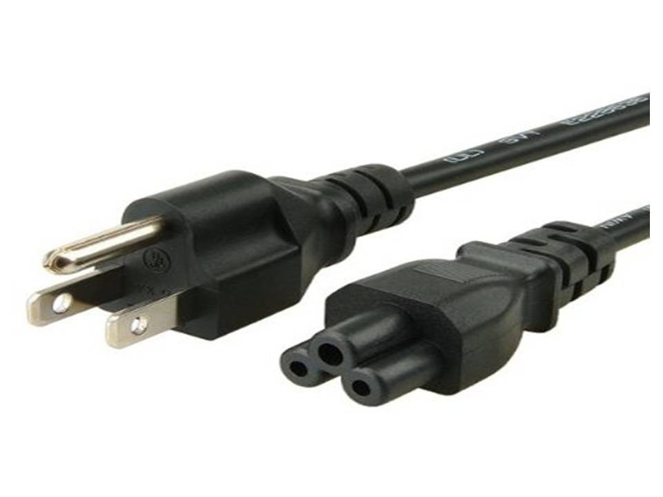Cable de Poder tipo TREBOL para Cargadores y Laptops 1.50mts, Tipo Original