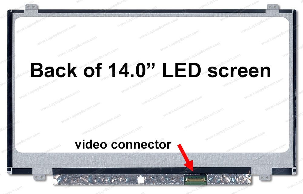Pantalla Laptop LED SLIM 14.0 x 30 pines (1366x768) HD, con soporte superior e inferior 