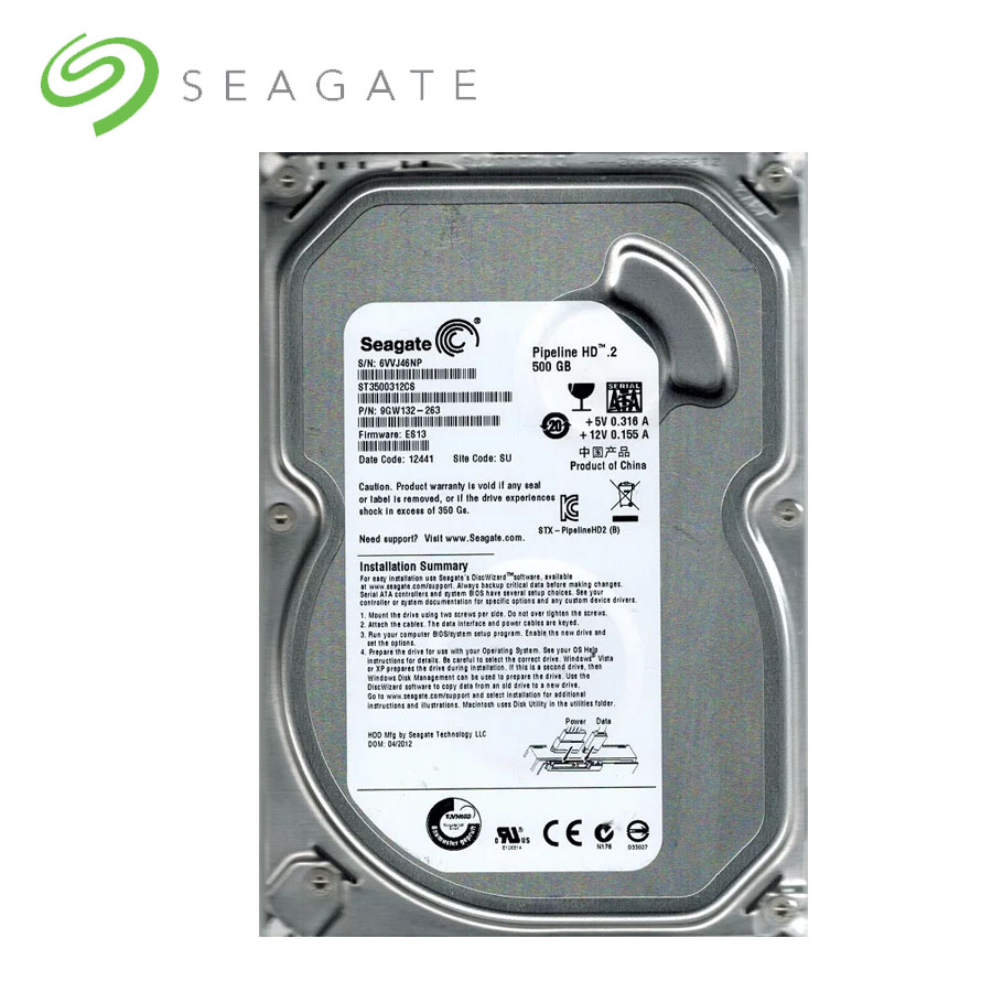 Disco Duro Seagate para PC 500GB 3.5&quot; SATA 5900RPM 8MB PULL Garantia 1 año