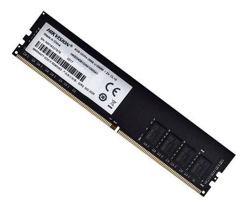 Memoria Ram Hikvision 8Gb DDR4 2666Mhz, Dimm Pc, 1.2V,  sin bufer, 288pin, Nuevo, 1 año de garantia