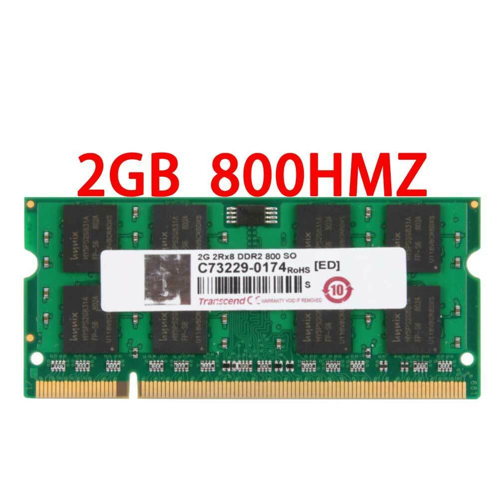 Sodimm DDR2 2GB 800MHz PC2-6400S, Varias marcas (Elpida, Hynix, Ramaxel, Transcend), PULL, garantia 1 año