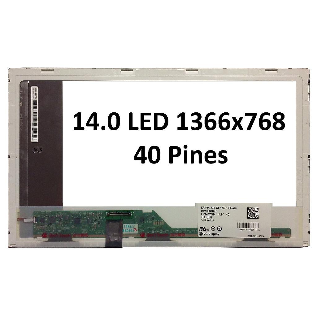 Pantalla Laptop LED NORMAL 14.0 pulgadas 40 pines (1366x768)HD