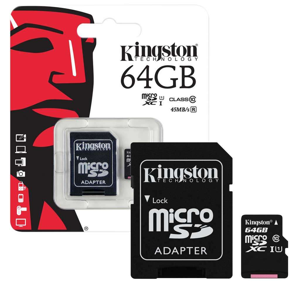Tarjeta Microsd KINGSTON 128Gb, 2 en 1,  Canvas Select Plus UHS-I SDXC, Clase 10, Nuevo, Sellado, garantia 1 año