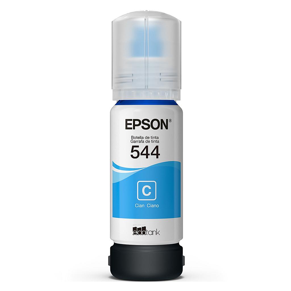 Tinta Original EPSON 544 70ml, color Cyan, Ecotank, sin caja