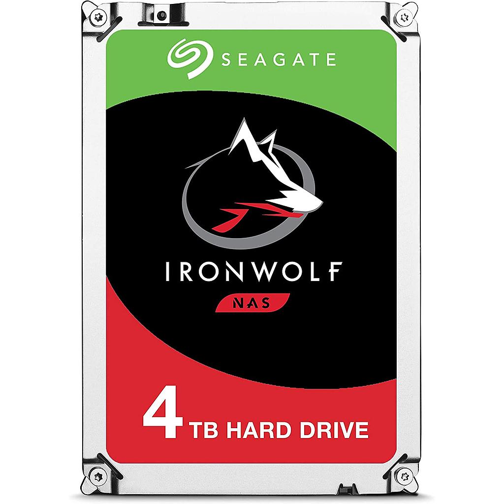 Disco duro Seagate Ironwolf, 4Tb,  Interno, Servidores NAS, almacenamiento en la nube, Sata 6Gb/s, 3.5&quot;, 5900 rpm, bufer 64MB,  Video vigilancia, Nuevo, garantia 1 año