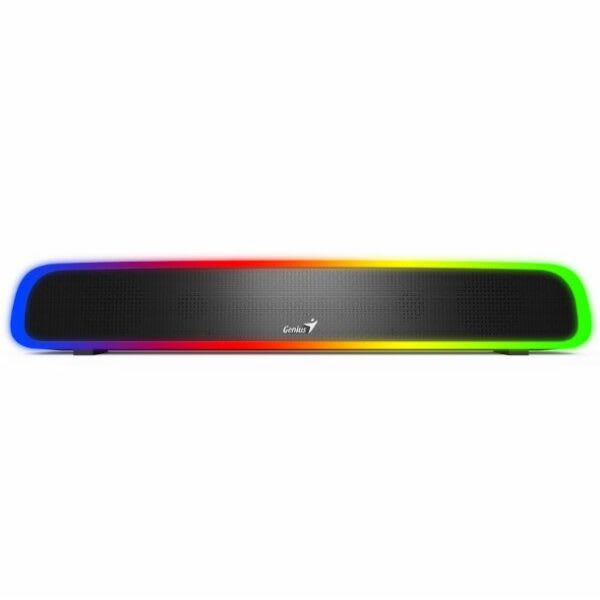 Parlante Genius SoundBar 200BT 5.1, Usb y plug Stereo, RGB Lighting Led, Portable, con control, negro
