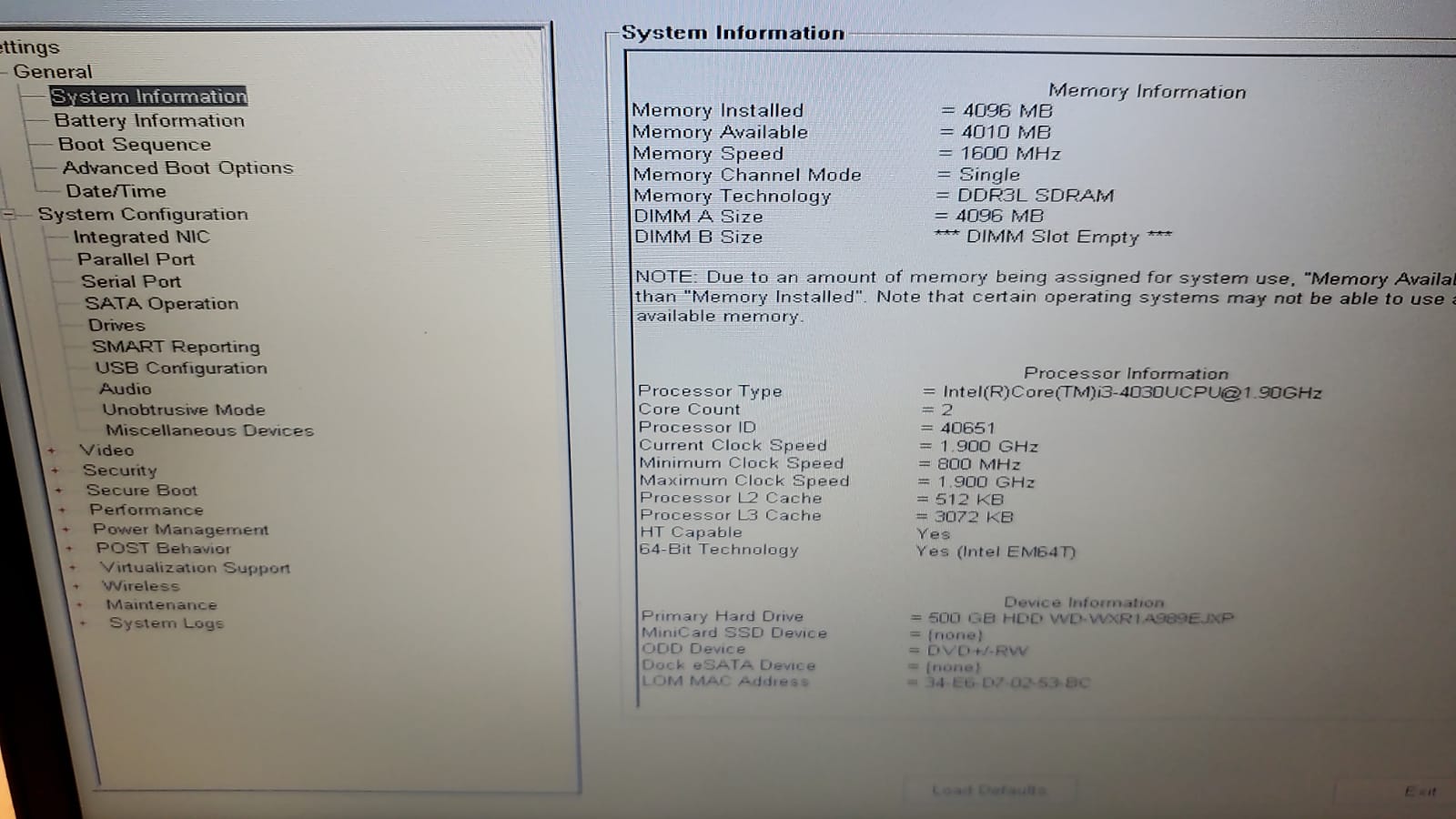 Laptop DELL Latitude E5440: Procesador Intel Core i3-4030U 1.9 GHz, Ram 4Gb, Disco 500 Gb, Display 14.0” 1366x768, con DVD-RW, sin Webcam, bluetooth, teclado ingles, S.O. Win 7 64 bits, refurb offlease puede presentar signos de uso, garantia 6 meses, con caja