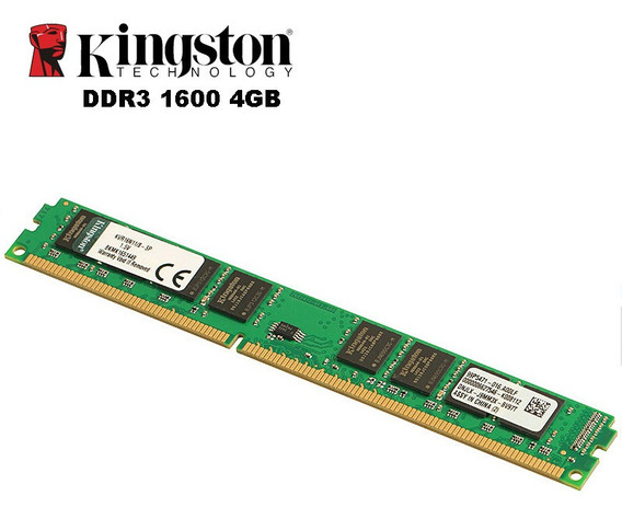 DIMM DDR3 4Gb KINGSTON PC 1600MHz Non-ECC CL11 1Rx8 KVR16N11S8-4 Nuevo 1 año de garantia