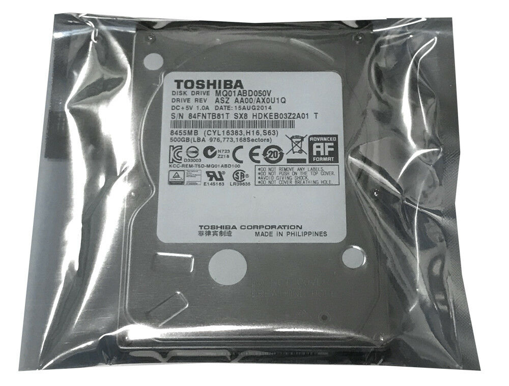 Disco Duro TOSHIBA 500Gb, Hdd, Laptop, Sata, 2.5 inch, Nuevo, Garantia 1 año