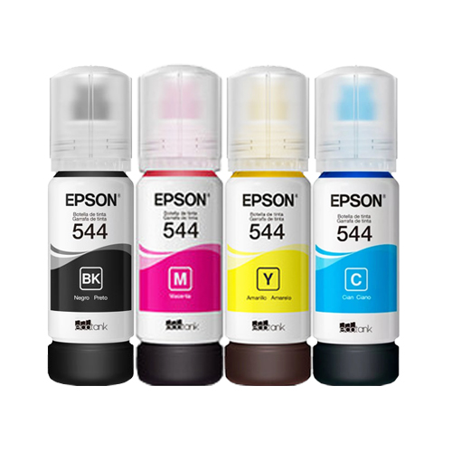 Tinta Original EPSON 544 70ml, color Cyan, Ecotank, sin caja