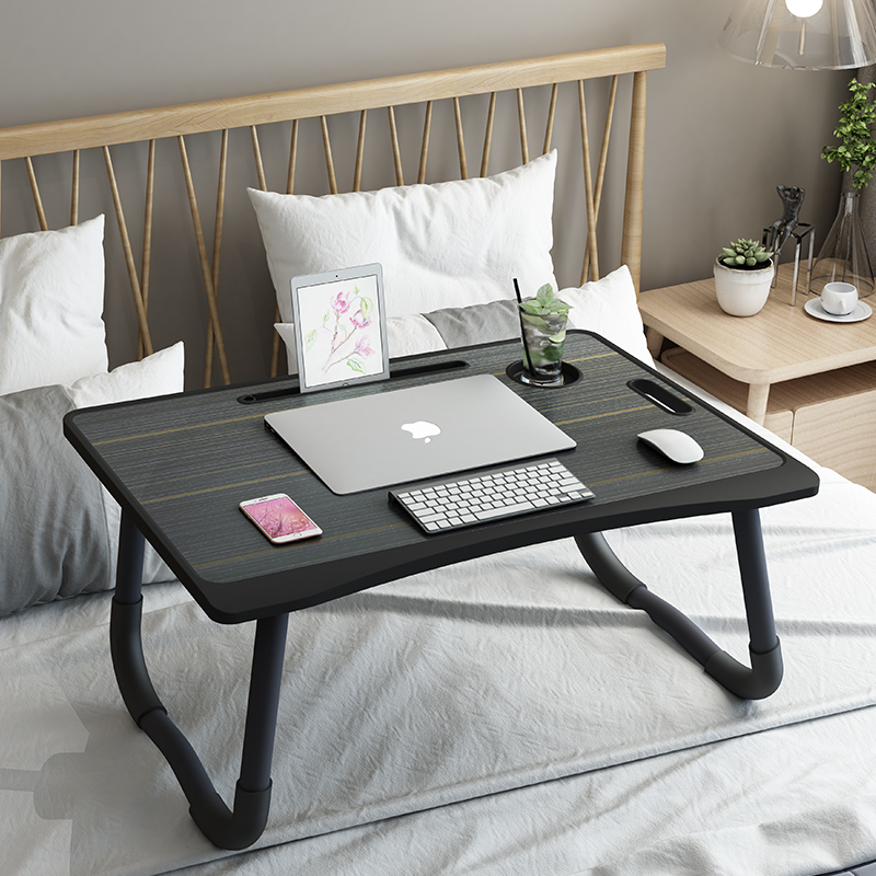 Mini mesa para Laptop 48cm*22cm, estable, color Gris maderado
