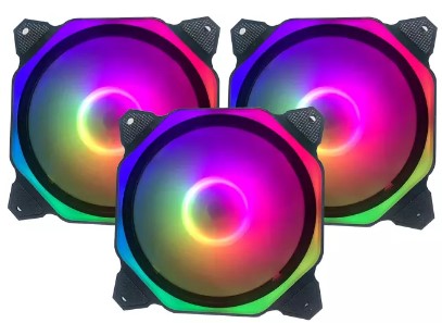 Ventilador de PC, Rgb arcoiris, fan 12*12cm, 12V, conector molex, nuevo 
