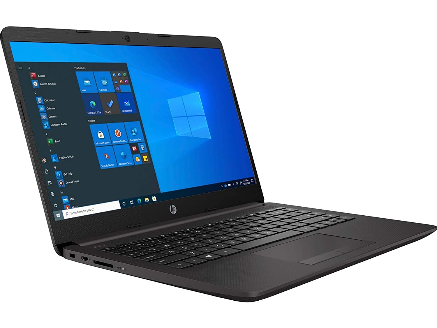 Laptop HP 240 G8 Core™ i3 1115G4, 11va Gen, Ram 8Gb, Disco SSD 256Gb, 15.6" HD, Usb-C, WiFi, RJ45, HDMI,  cámara web HD, Bluetooth, Windows 10, Color Black