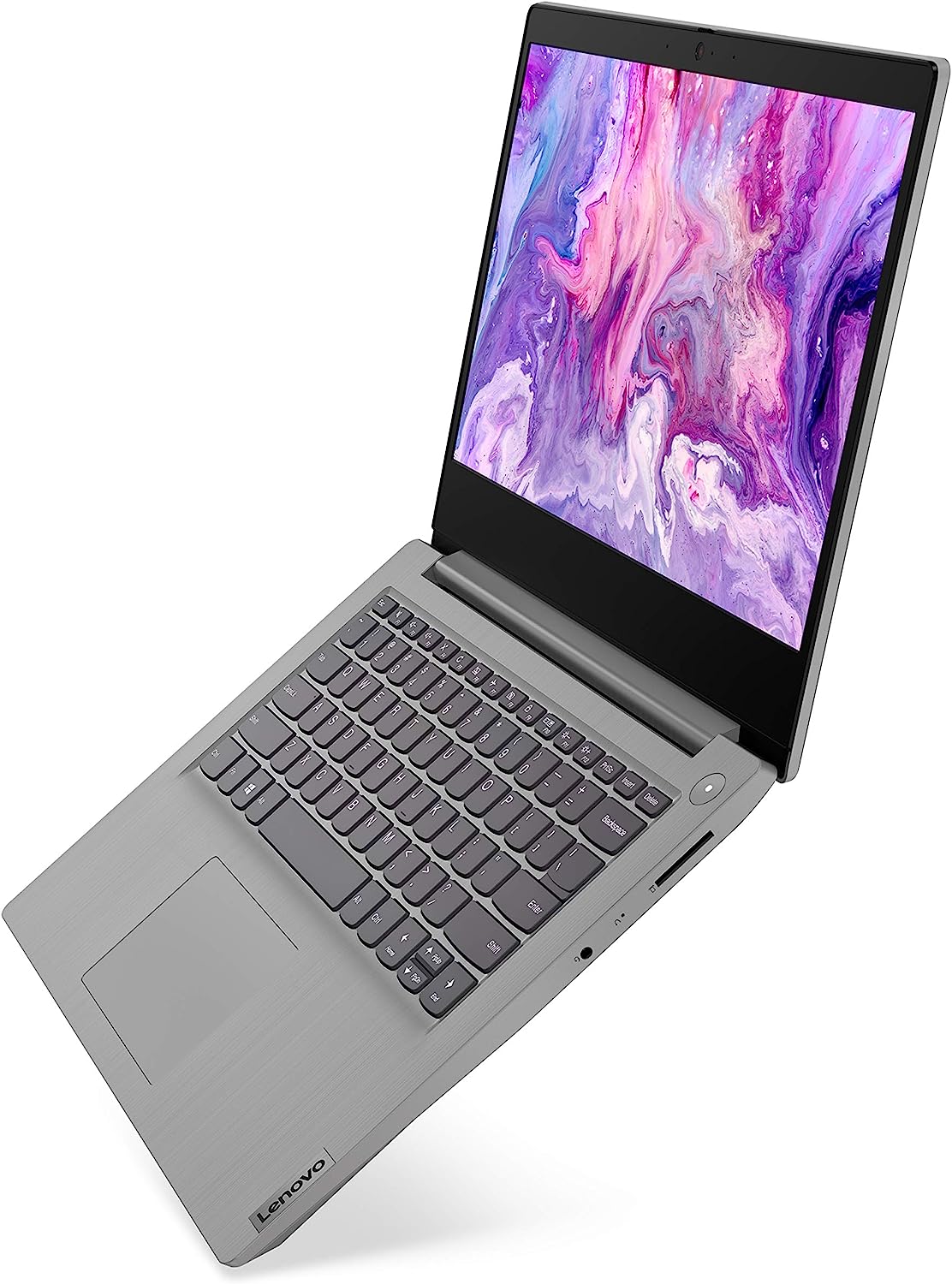Laptop Lenovo 14IML05 i3 10110U,  2.1GHz, 10ma Gen,  Ram 8Gb, Disco SSD 256Gb NVMe, Display 14"FHD, teclado español, DVD-RW, Webcam,  WIN10, color gris platino, Nuevo, 1 año de garantia